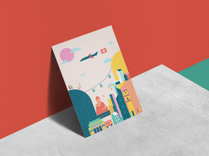 Hong Kong Illustration Postcard